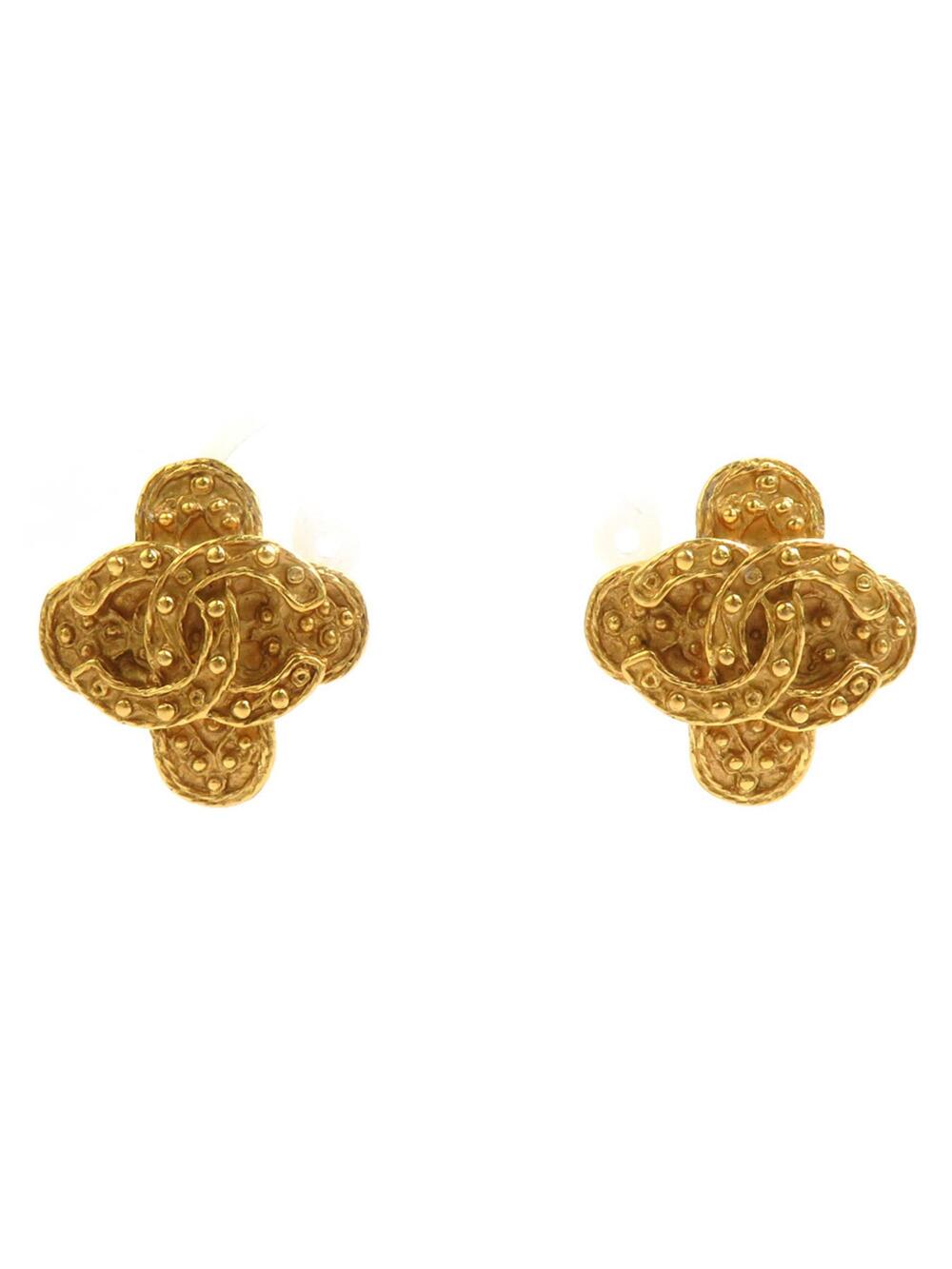 Chanel Cc Logo Clip-On Earrings Gold- #208405C81B